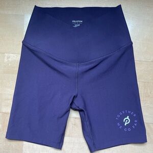 Peloton NWOT "Together we go far" bike shorts in plum